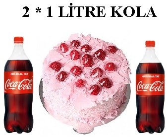 Frambuazlı Yaş Pasta ve 2 Litre Cola Avantajı