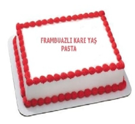 Şık ve Sade Tasarımlı 30 Kişilik Frambuazlı Pasta